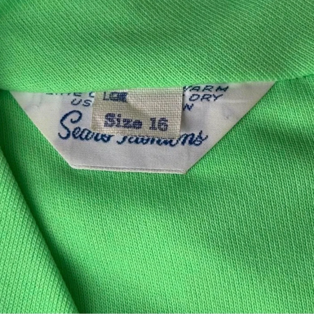 Vintage 1970's Neon lime green maxi dress with sheer draped angel sleeves. M-L